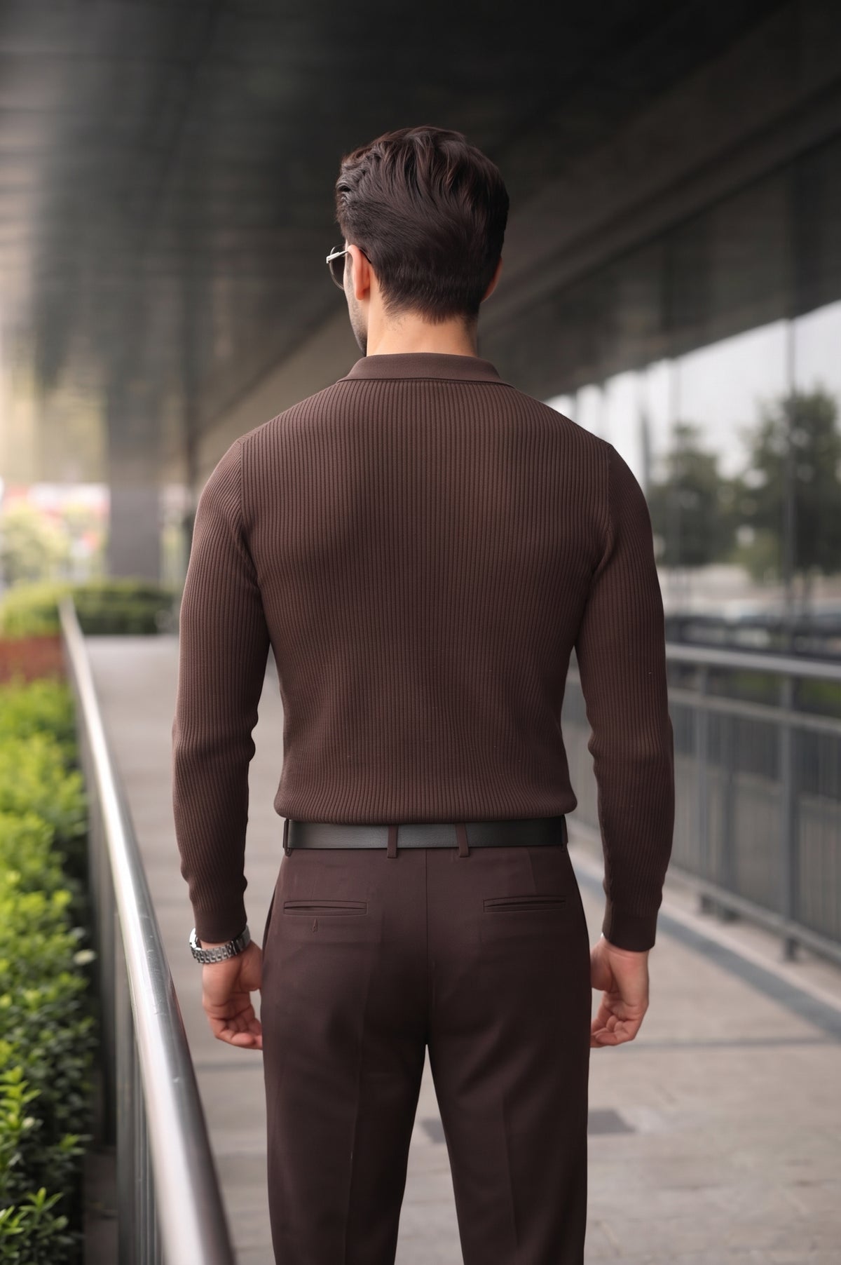 Men’s Long-Sleeve Quarter-Zip Knit Sweater